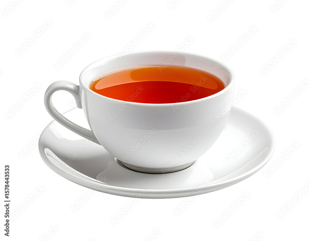 White teacup filled with dark tea White teacup filled with dark tea