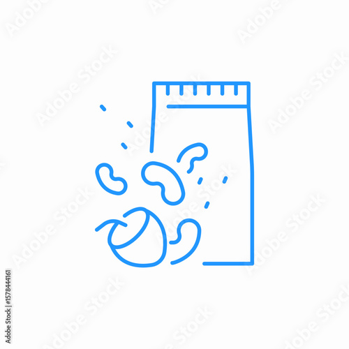 nuts packet icon sign vector