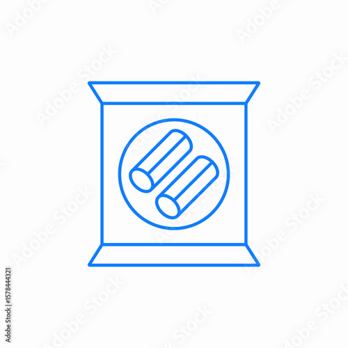 pasta bag icon sign vector