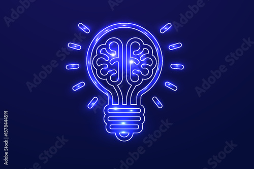 Bright ideas spark from this vector lightbulb, a symbol of innovation and creative energy