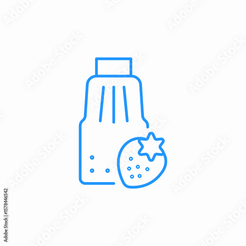 strawberry syrup icon sign vector