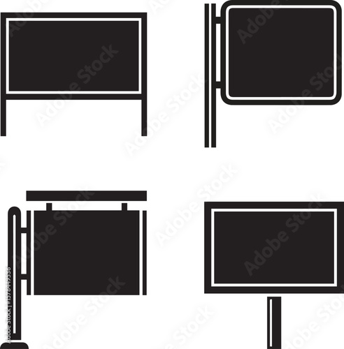 Advertisement Board Vector | Outdoor Marketing Sign Illustration
