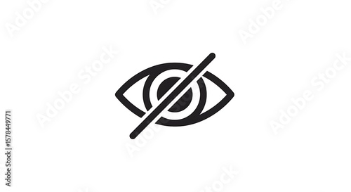 Eye icon crossed out visibility off