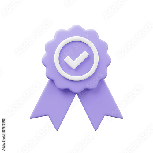 Purple Badge With Checkmark