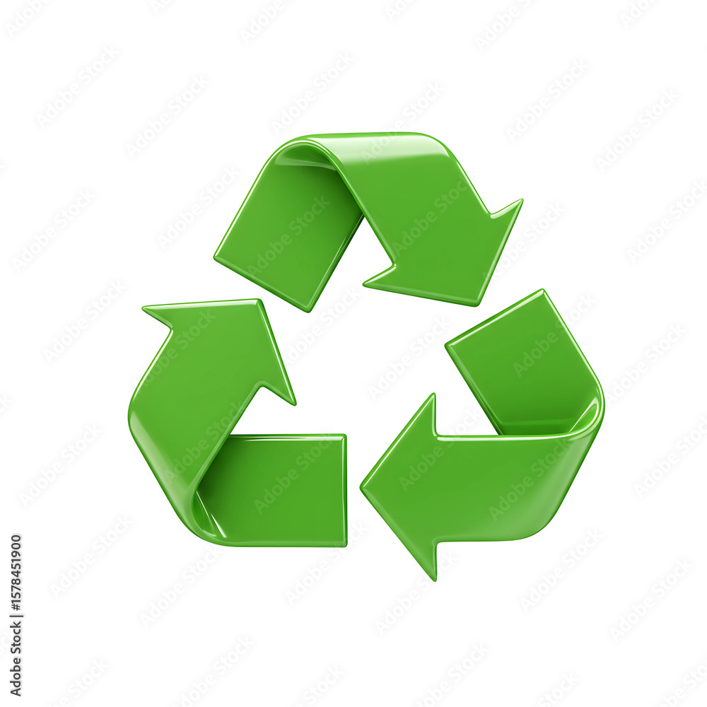 Obraz premium Green Recycle Symbol Icon