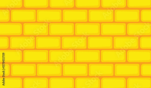 Yellow brick wall pattern seamless vector texture
