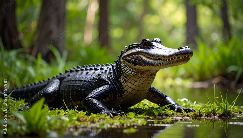 Obraz premium aligator in th ewild