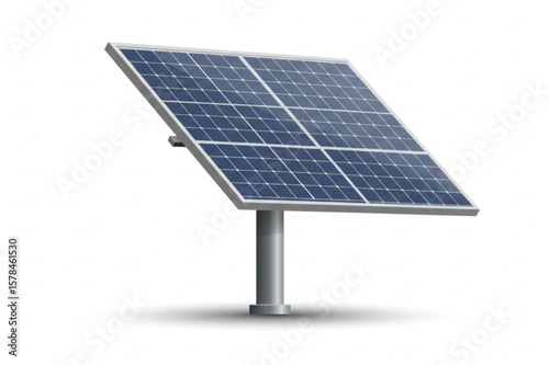 Solar energy panel graphic showing sustainable power generation, suitable for clean energy projects and environmental awareness campaigns.