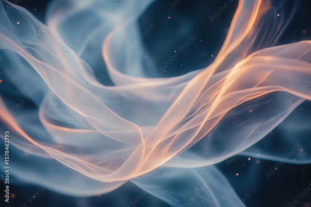 Fototapeta premium spectral light ribbons weaving through air