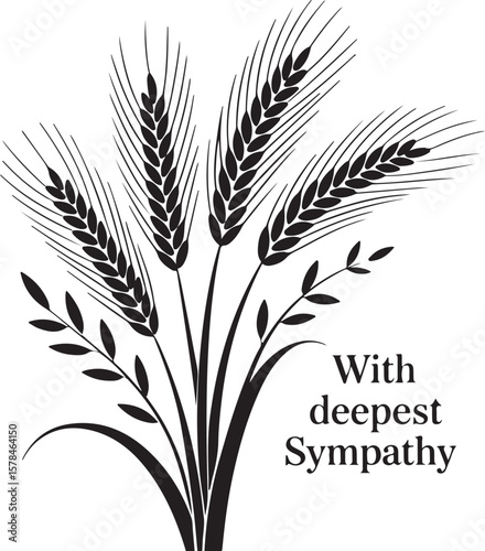 Wheat Bundle Silhouette SVG Farm Crop Vector