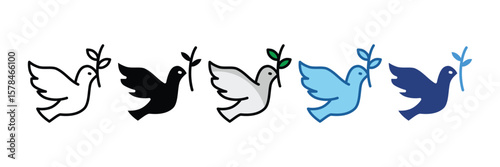 Peace Dove  Icon Element For Design
