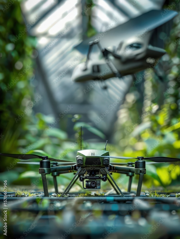 stealth drone with USB port hacking satellite dish military green and black on drone . stealth drone with USB port hacking satellite dish military green and black on drone .