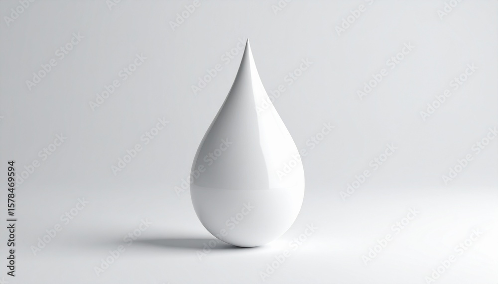 Obraz premium 3D drop shape, smooth drop