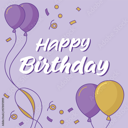 A vibrant and celebratory vector design featuring text likely for a poster banner or greeting card utilizing a CMYK color model and fonts like Helvetica