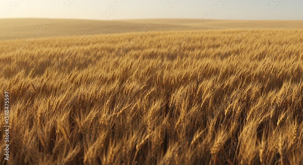 Obraz premium Golden wheat field landscape