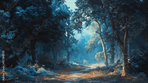 Tranquil forest pathway