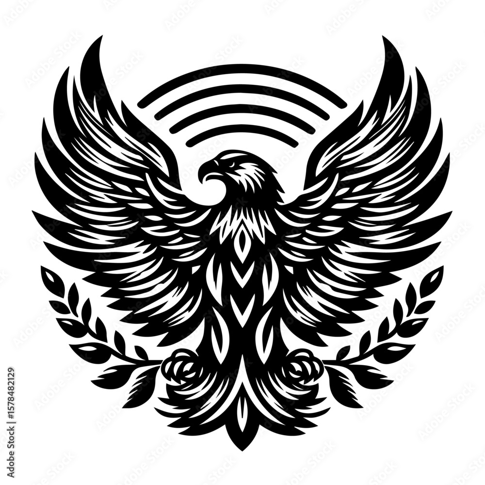 Fototapeta premium Black Monochrome Vector Design for Graphic Use