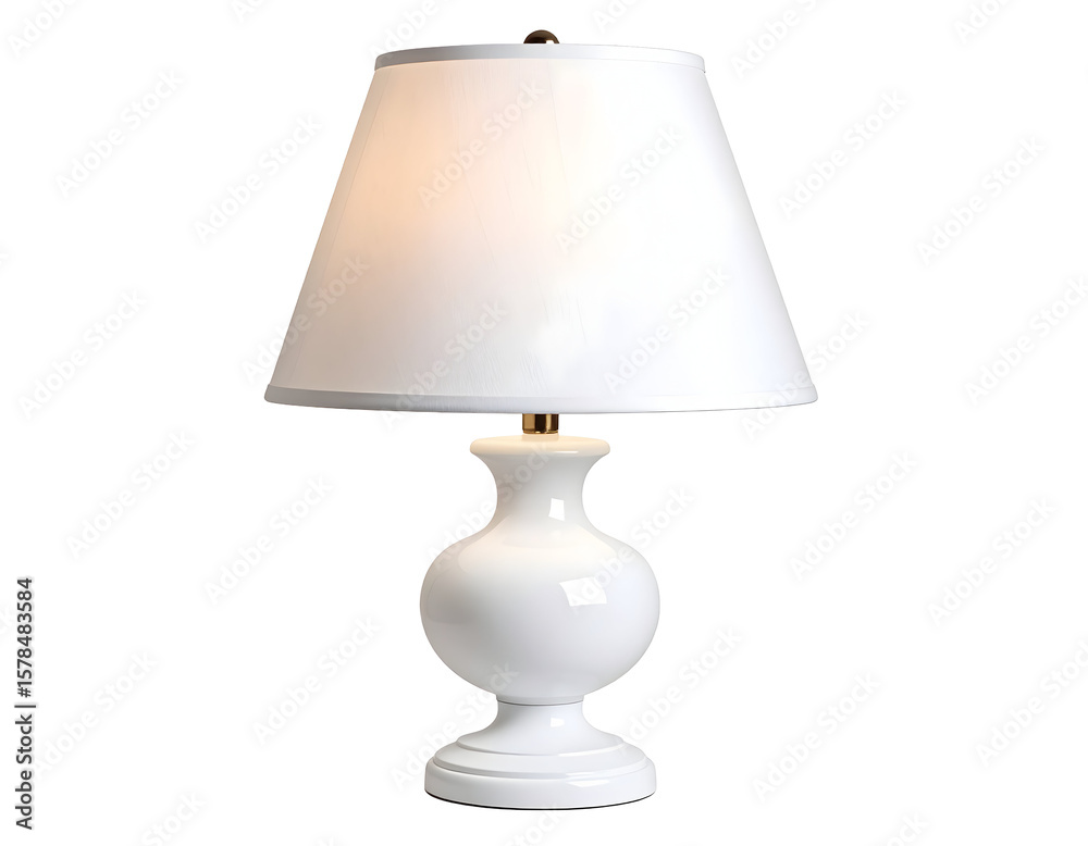 Elegant white lamp on a black background Elegant white lamp on a black background