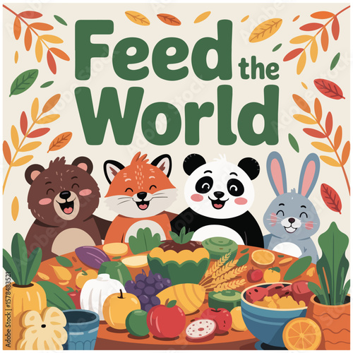 World Food Day flyer cartoon 5.eps