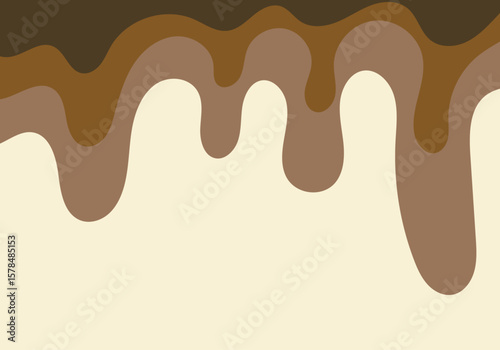 Fondo de chocolate derritiéndose en fondo claro