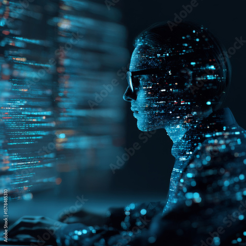 Ai, the concept of artificial intelligence use analytics, automation, and an autonomous brain. big data management, computer connection information intelligence technology, ChatGPT, Automated GPT,