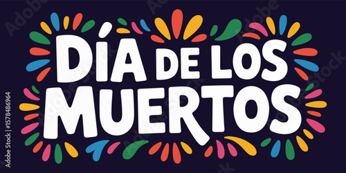 Dia de los muertos festive celebration illustration