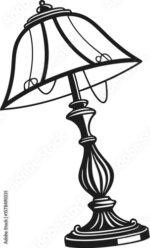 black table lamp