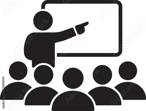 Training seminar icon. Illustration vector