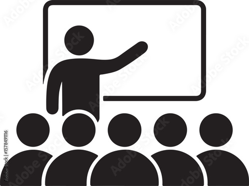 Training seminar icon. Illustration vector