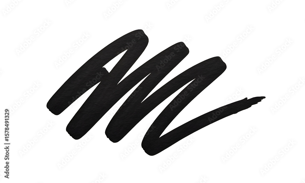 Bold Black Brush Strokes On Bright Green Background Bold Black Brush Strokes On Bright Green Background