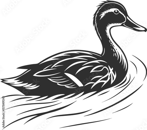 duck silhouette vector