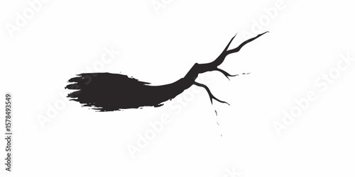 Vector brush stock, grunge black and white paint Background. White black grey wall, floor with cracks, texture background