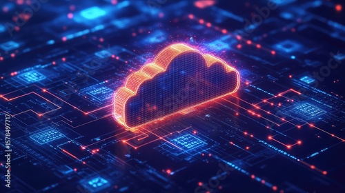 Decentralized cloud hosting interface with user node status, real-time storage allocation, data redundancy visual, and secure blockchain-powered file transfers