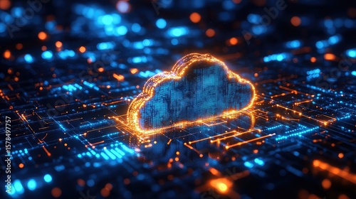 Decentralized cloud hosting interface with user node status, real-time storage allocation, data redundancy visual, and secure blockchain-powered file transfers