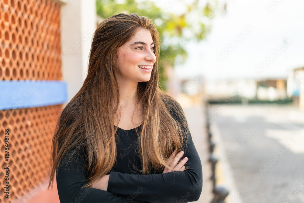 Fototapeta premium Young pretty caucasian woman happy and smiling