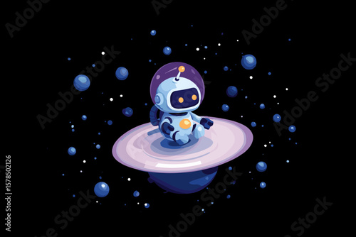 droid floating in space