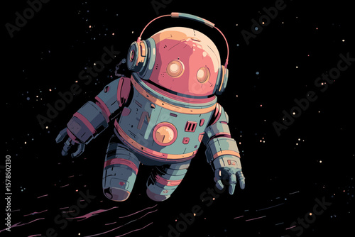 droid floating in space