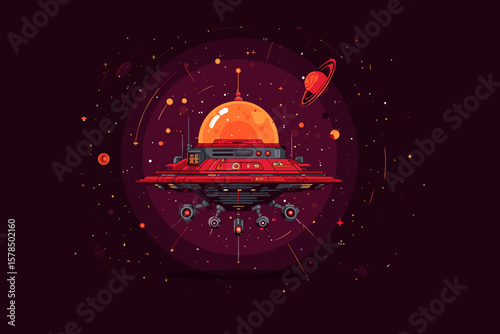 droid floating in space
