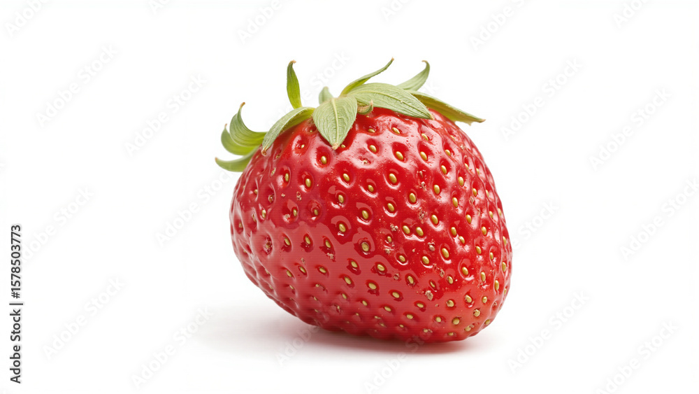 Fresh Ripe Strawberry on White Background
Close-up of a fresh ripe red strawberry with green leaves, isolated on a clean white background. Ideal for food, health, fruit, or nutrition-related content. Fresh Ripe Strawberry on White Background
Close-up of a fresh ripe red strawberry with green leaves, isolated on a clean white background. Ideal for food, health, fruit, or nutrition-related content.