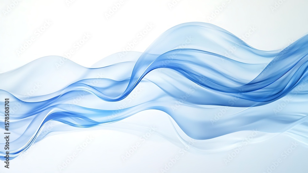 Obraz premium Abstract blue flowing ribbons