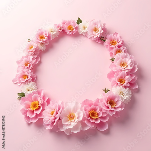 Multiple peony flowers with diverse shapes and shades artistically arranged on smooth pastel background, professional proportion 