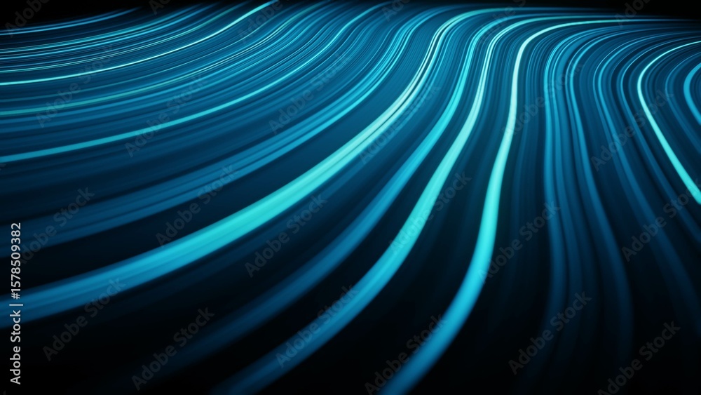 Fototapeta premium Weave lines. Abstract background. 3d render. Network connection structure.