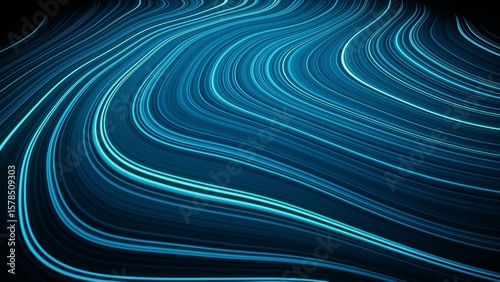 Weave lines. Abstract background. 3d render. Network connection structure.