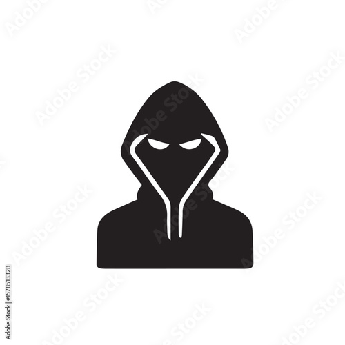 vector illustration of a black mask man