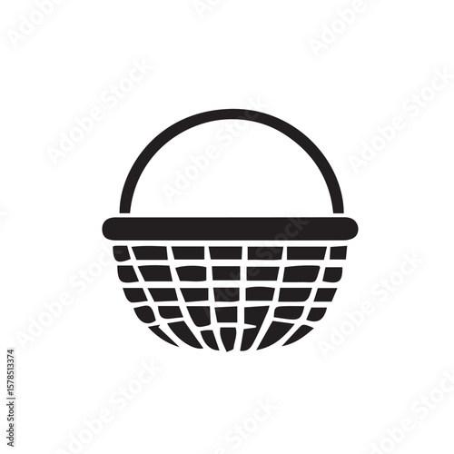 basket on a white background
