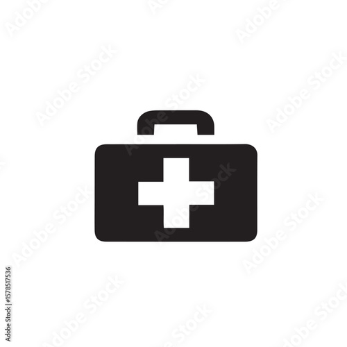 first aid box isolated on white background