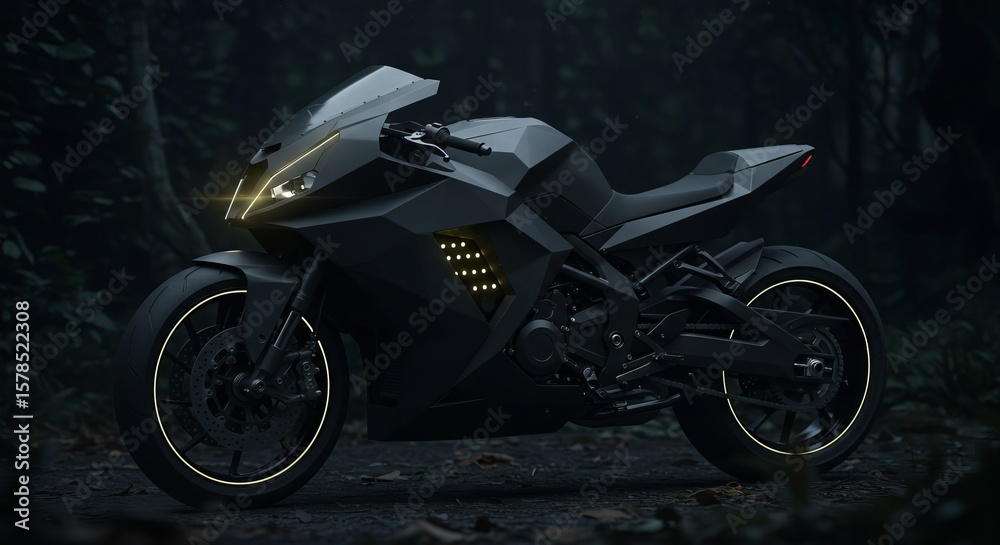 Fototapeta premium Fast motorbike on the open road