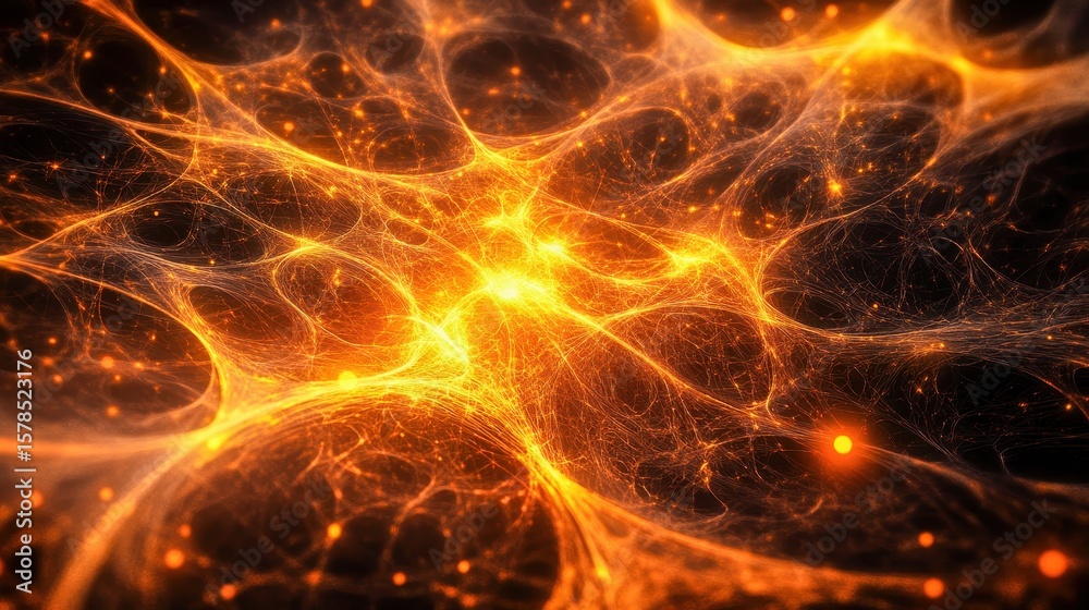 Obraz premium subterranean glowing cave network