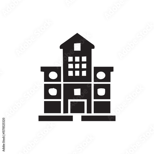 vector illustration of a school building