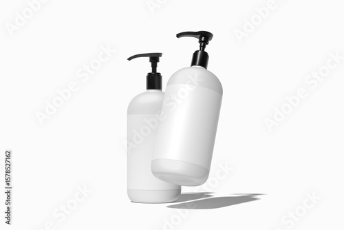 Cosmetic product bottle mockup isolated on white background